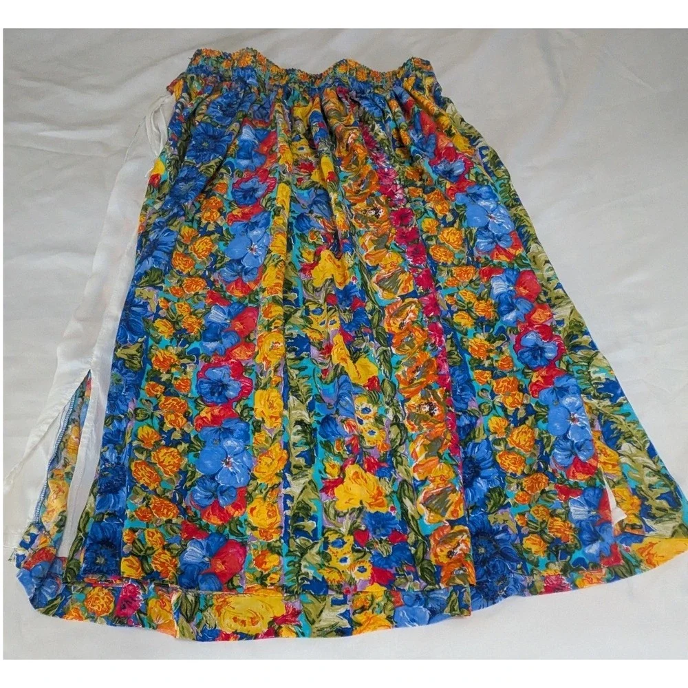 Dorothy Schoelen Platinum Skirt Set Women L 14 Multicolor Floral Excellent‎ USA